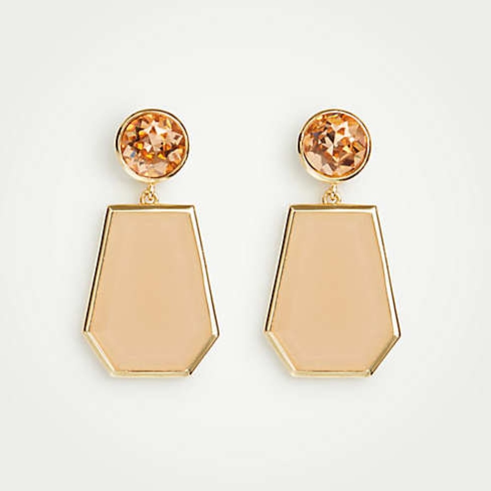 New‎ Ann Taylor Women's Hexagon Stone Drop Earrings